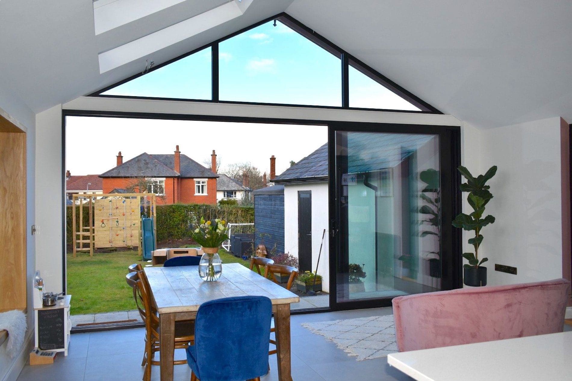 black aluminium door