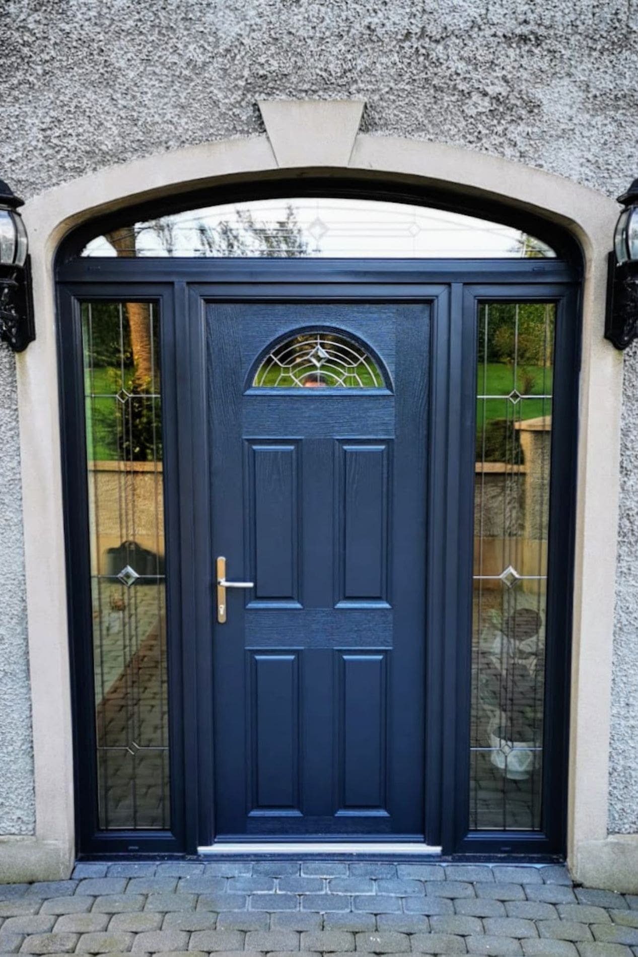 black front doors