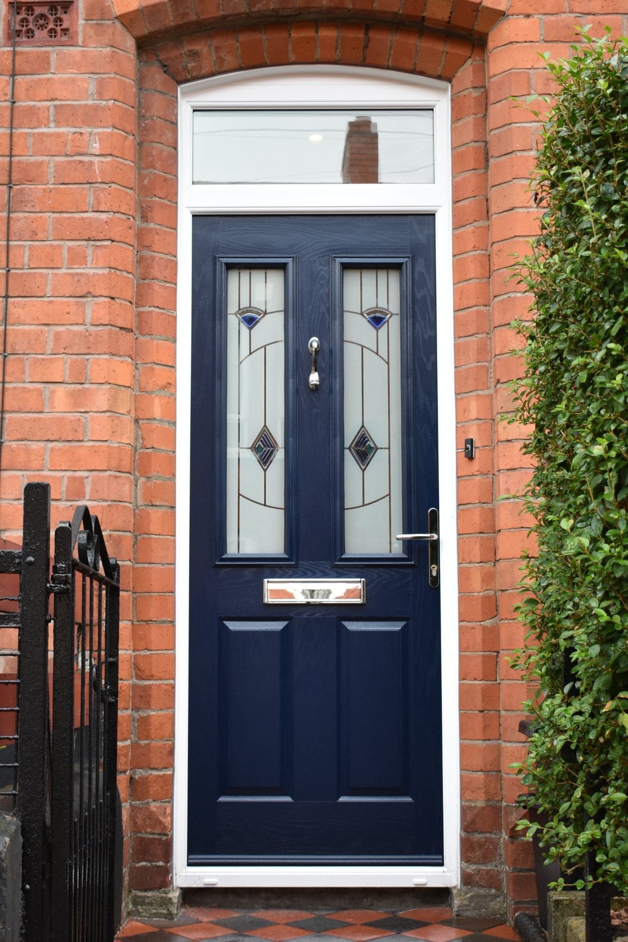 blue door