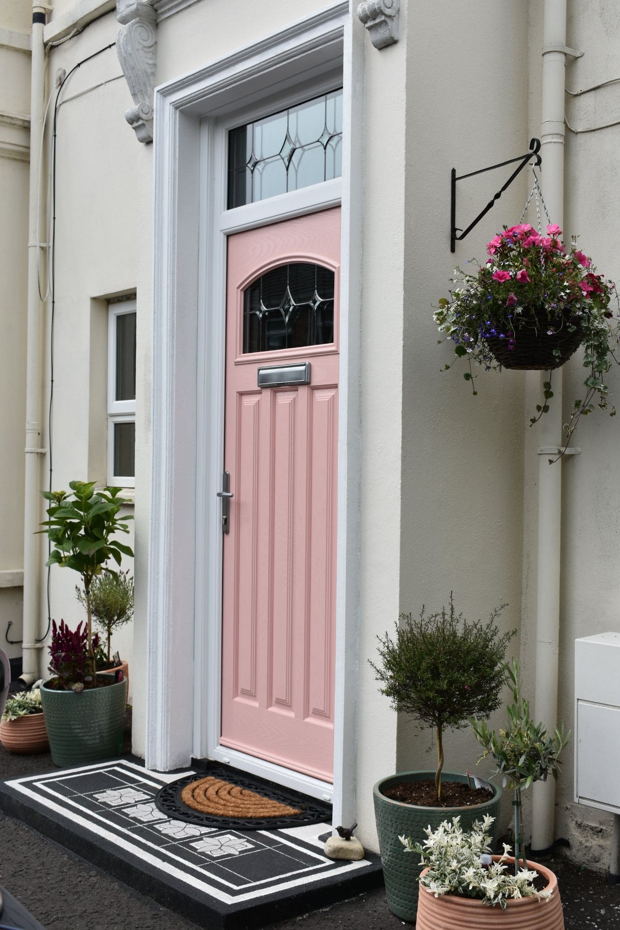 pink composite front doors