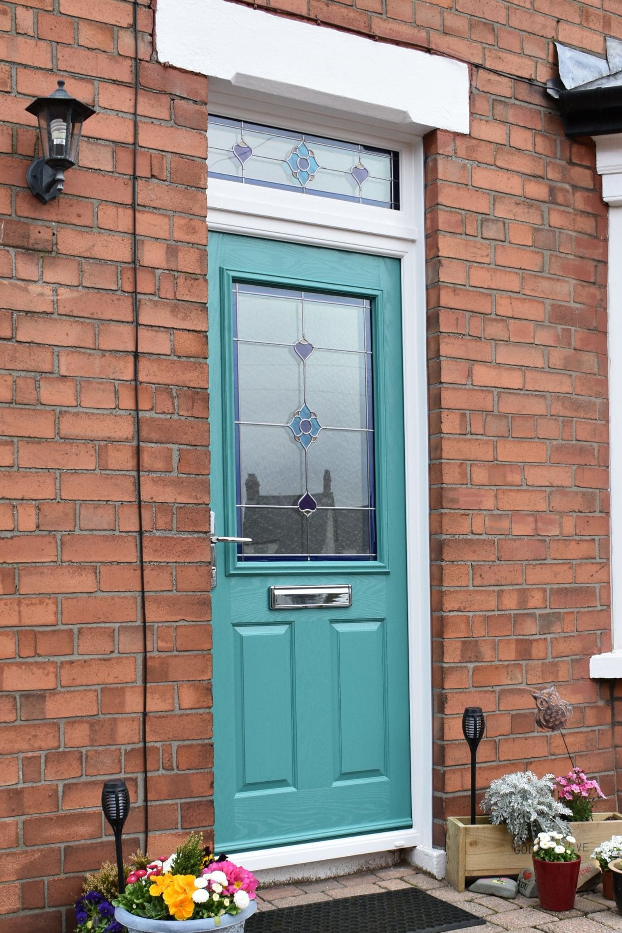 stained glass front doors