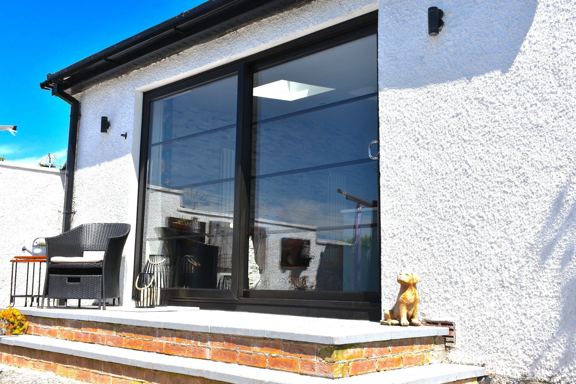 Black PVC sliding patio doors