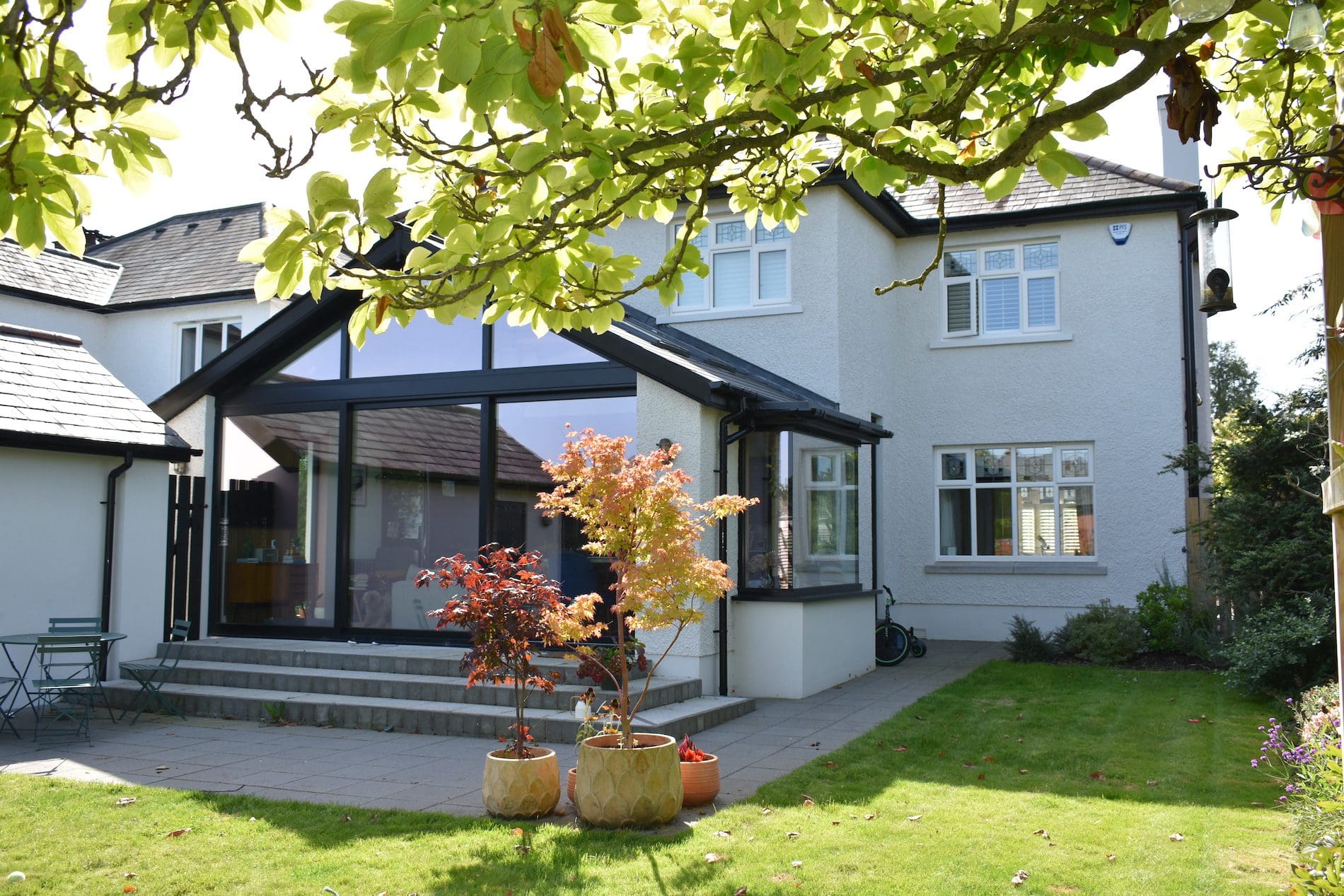 Grey Aluminium Triple Track Sliding doors