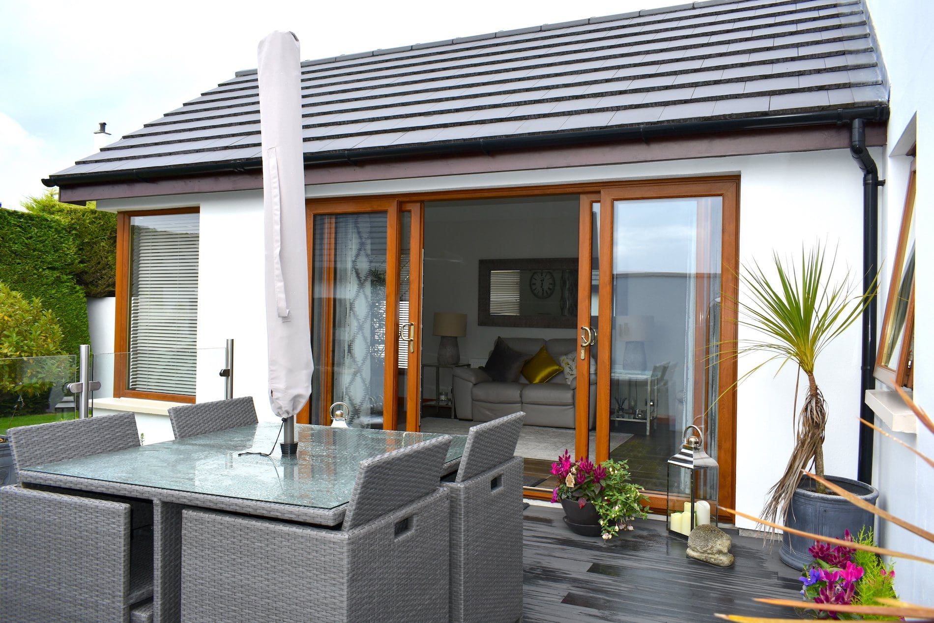 uPVC Sliding patio doors in Oak