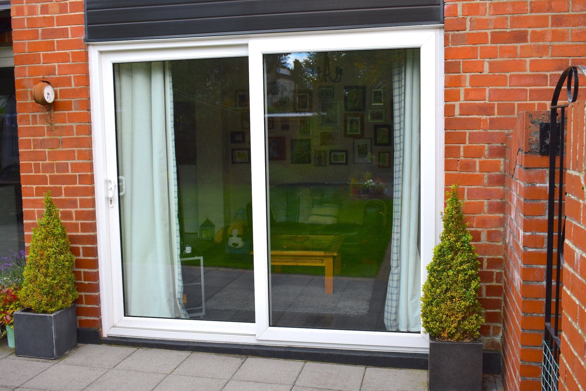 PVCu Sliding patio doors in white