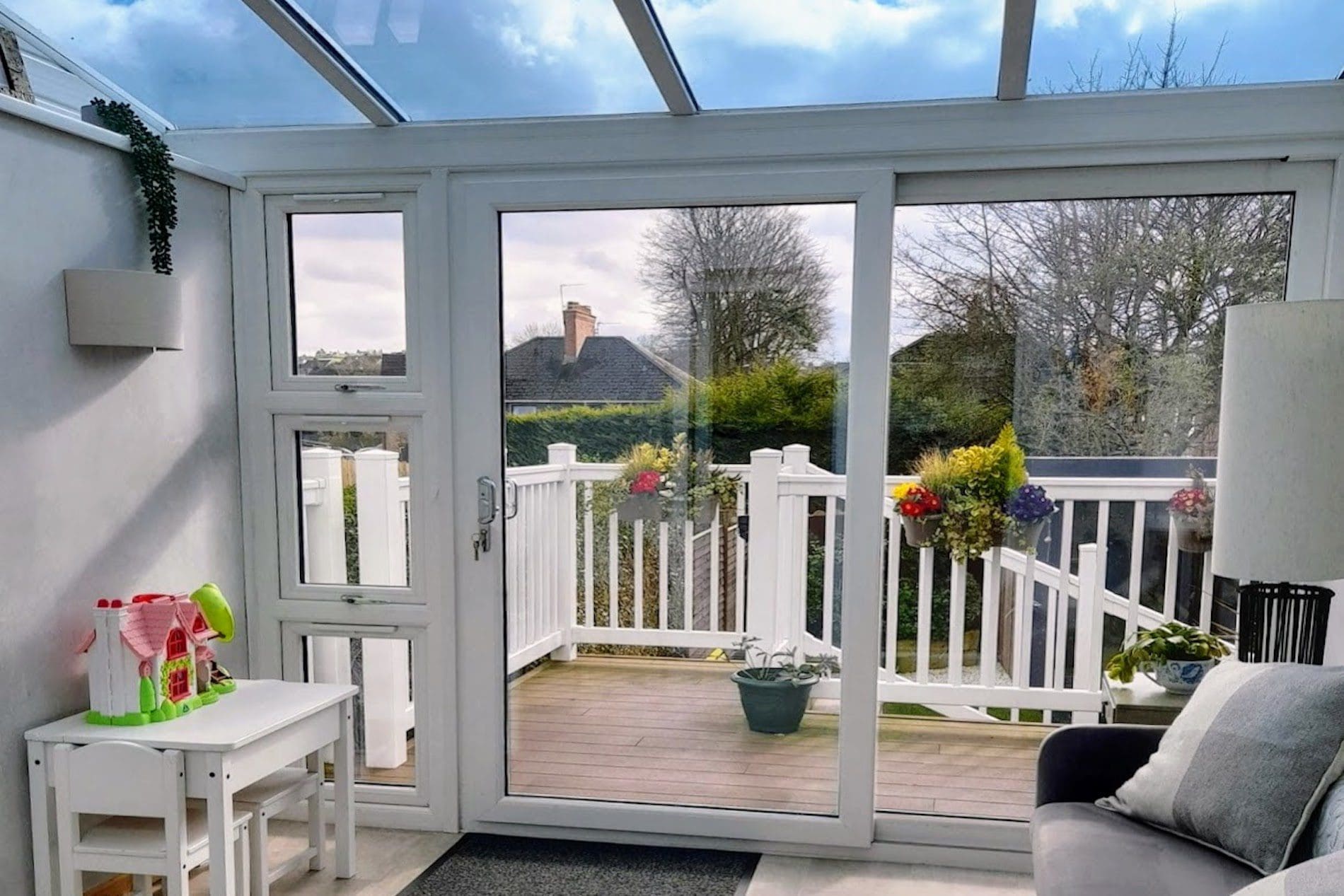 White PVC sliding Patio doors